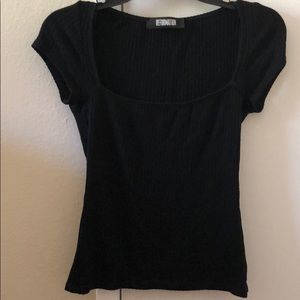 Reformation black ribbed top